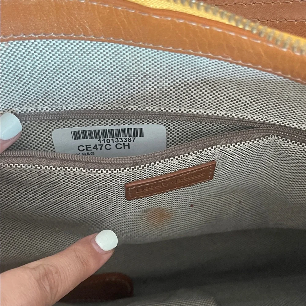 VIDEO- Dooney & Bourke mustard pebbled leather Shoulder Bag
